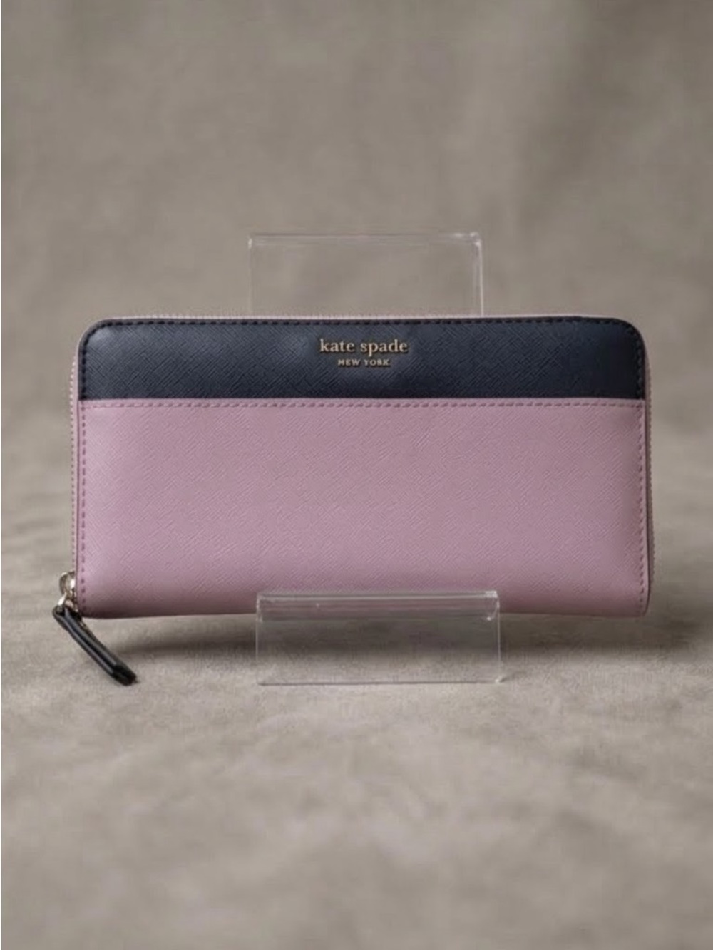 Kate Spade New York Lavender & Navy Colorblock Saffiano Continental Wallet